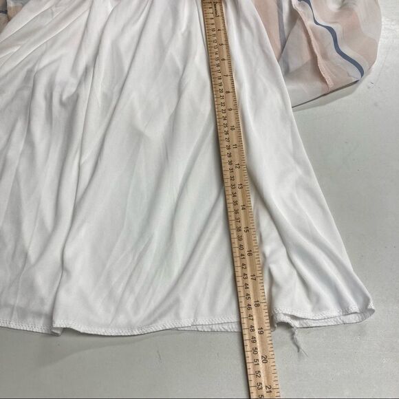 VYNCS Popular, Women’s Maxi Dress, cream, white and blue‎ striped, Size Medium - Picture 7 of 8